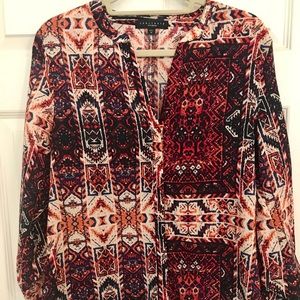 Long Sleeve High-Low Button Up